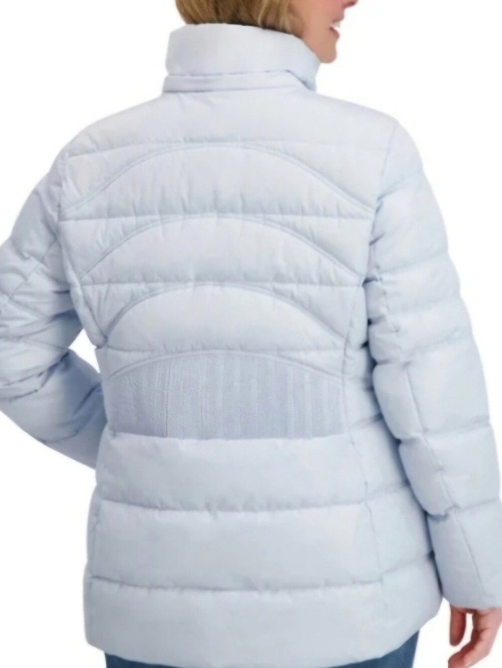 NEW! Nautica Light Blue Hooded Water Resistant Puffer Coat Size M - Picture 2 of 11
